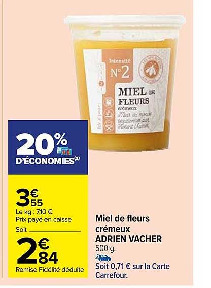 miel de fleurs crémeux adrien vacher