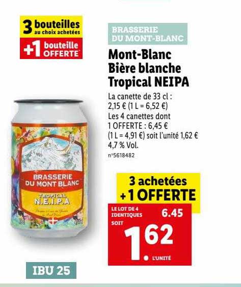 mont-blanc bière blanche tropical neipa