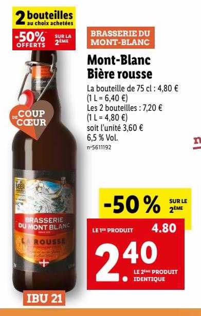 mont-blanc bière rousse