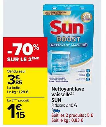 nettoyant lave vaisselle sun