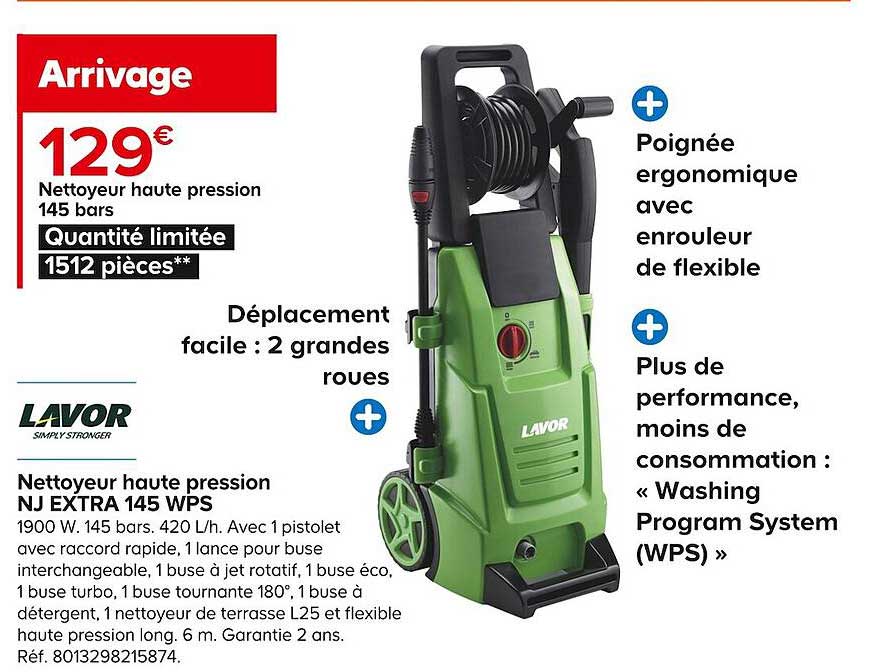 Nettoyeur Haute Pression Nj Extra 145 Wps Lavor