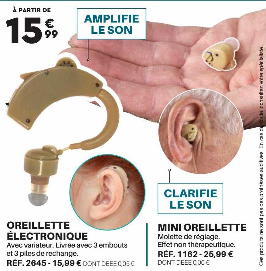 oreillette électronique, mini oreillette