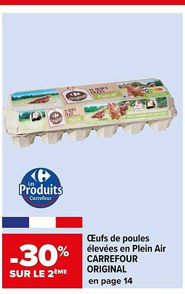 œufs de poules élevées en plein air carrefour original