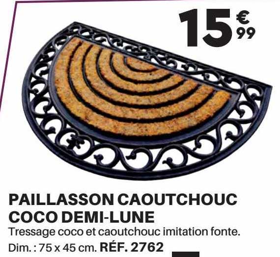 paillasson caoutchouc coco demi-lune