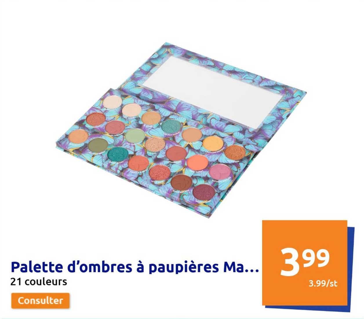 palette d'ombres à paupières