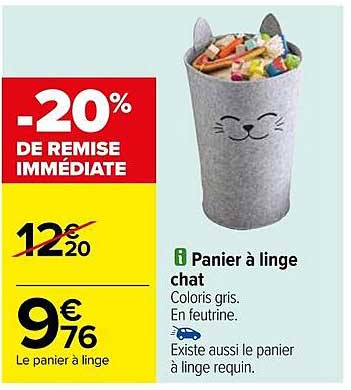 Panier à Linge Chat