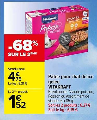 Pâtée Pour Chat Délice Gelée Vitakraft