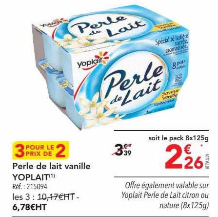Perle De Lait Vanille Yoplait