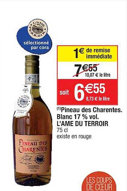 pineau des charentes blanc 17% vol. l'âme du terroir