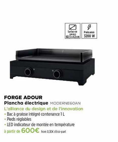 plancha électrique forge adour