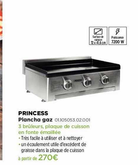 Plancha Gaz Princess