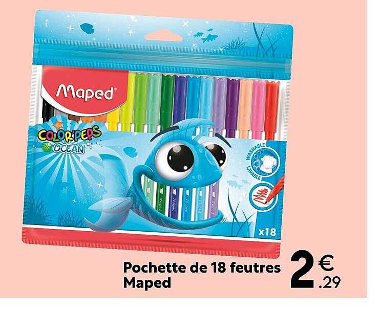 Pochette De 18 Feutres Maped