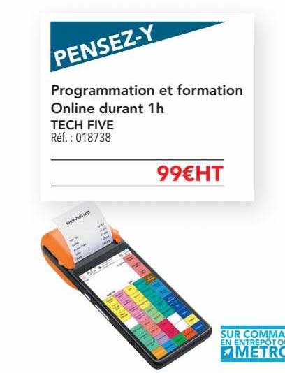 programmation en formation online durant 1h tech five