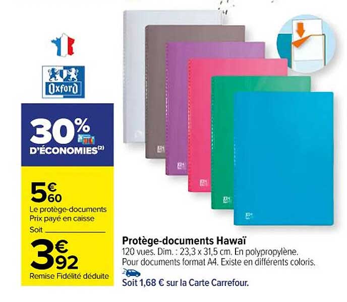 protège-documents hawaï oxford
