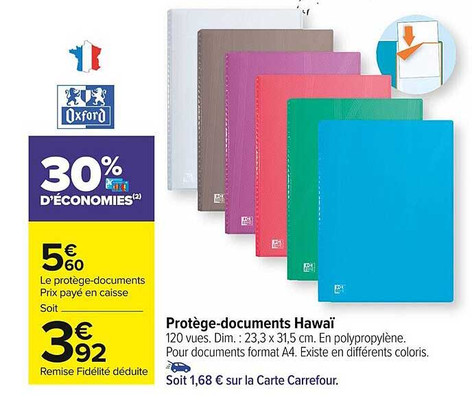 protège-documents hawaï oxford