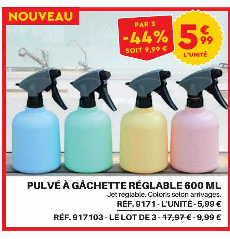 pulvé à gâchette réglable 600ml