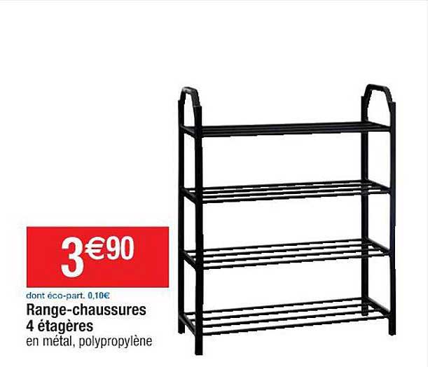 range-chaussures 4 étagères