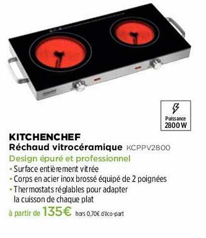 Réchaud Vitrocéramique Kitchen Chef
