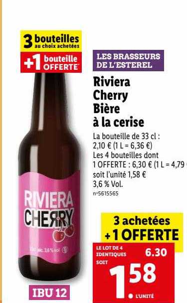 Riviera Cherry Bière à La Cerise