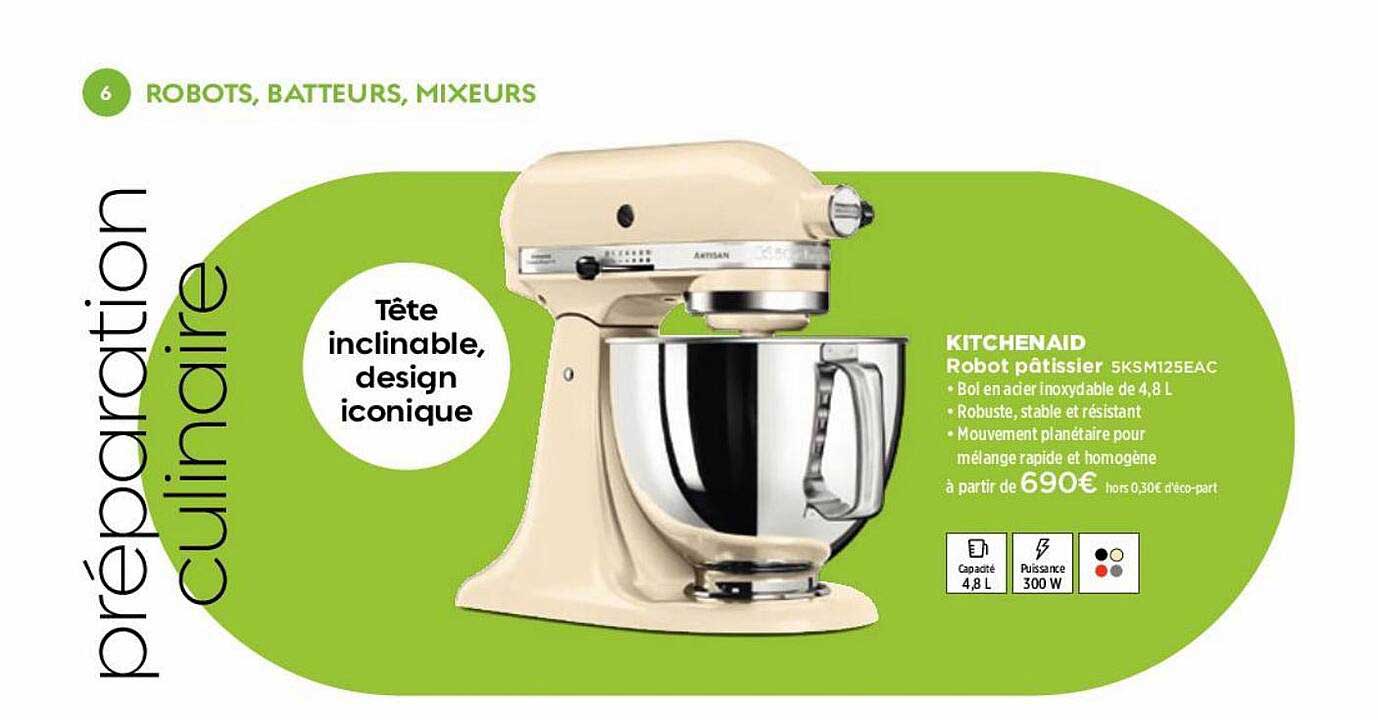 robot pâtissier kitchen aid