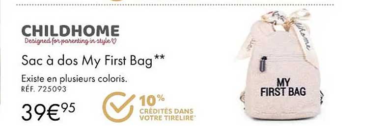 Sac à Dos My First Bag Childhome