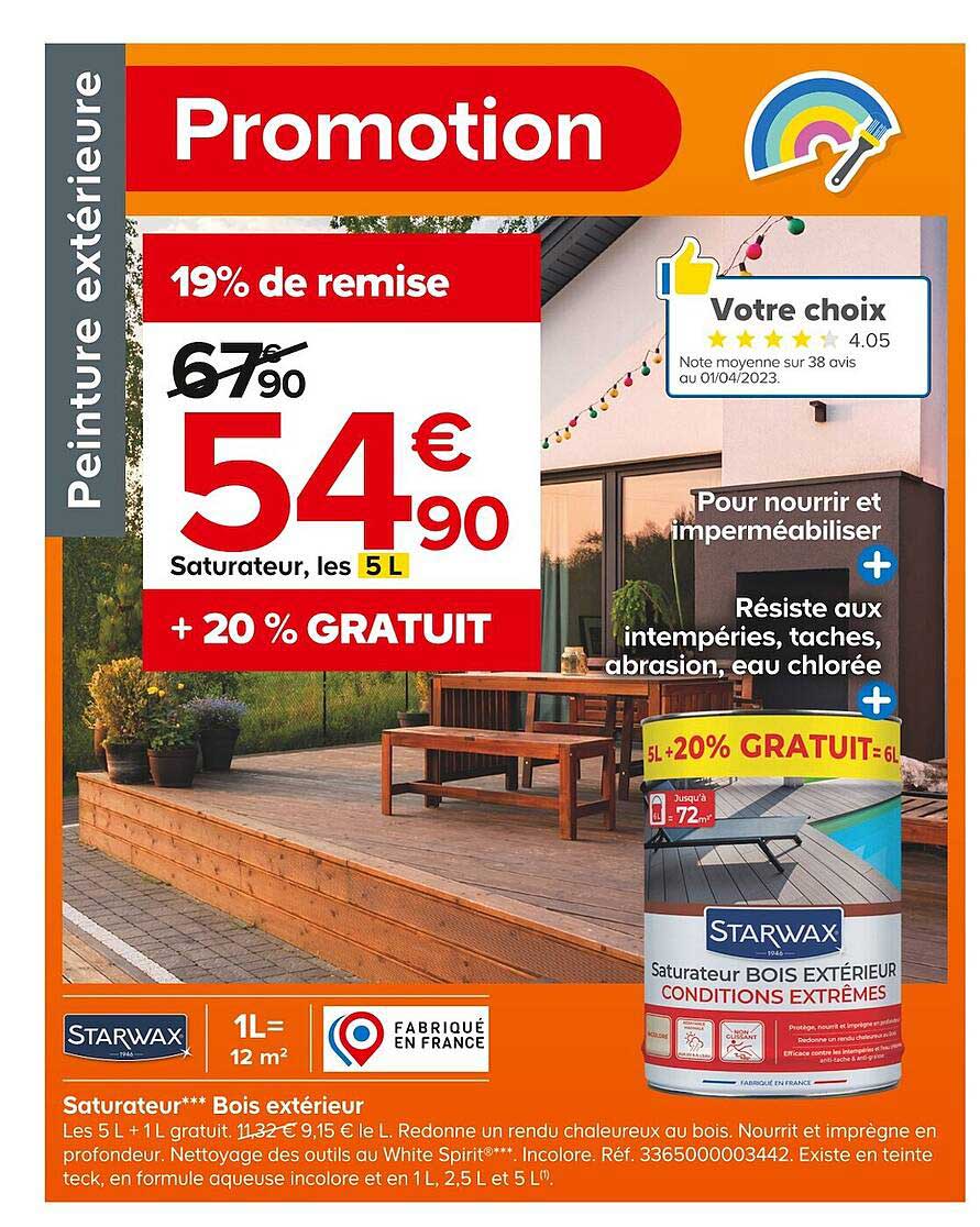 Saturateur Bois Extérieur Starwax