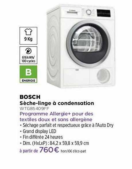 sèche-linge à condensation bosch