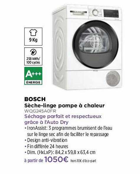 sèche-linge pompe à chaleur bosch