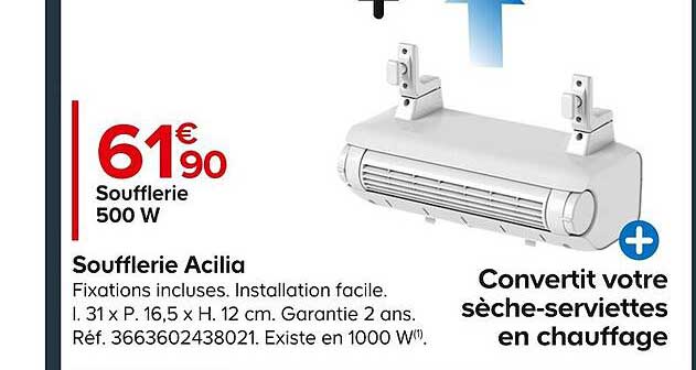 soufflerie acilia 500w