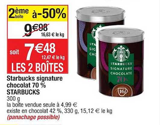 Starbucks Signature Chocolat 70% Starbucks