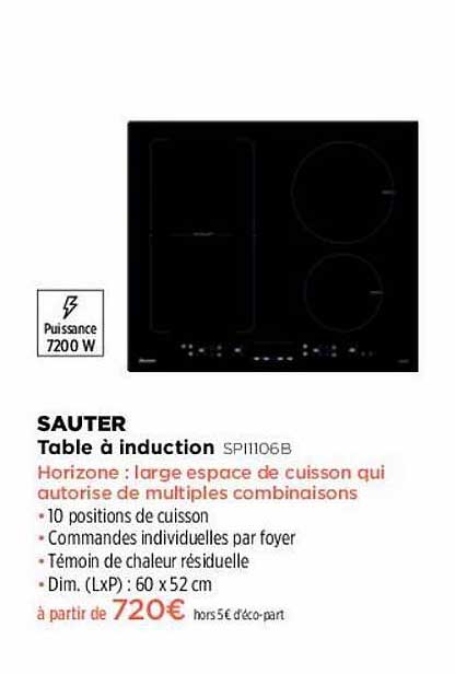 Table à Induction Sauter