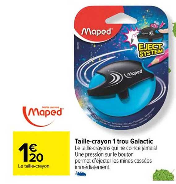 taille-crayon 1 trou galactic maped