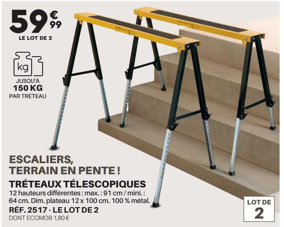 tréteaux télescopiques