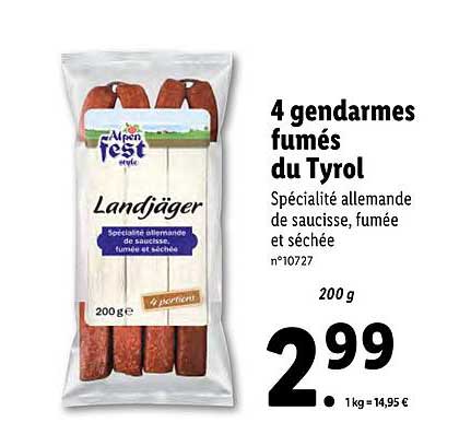 4 gendarmes fumés du tyrol