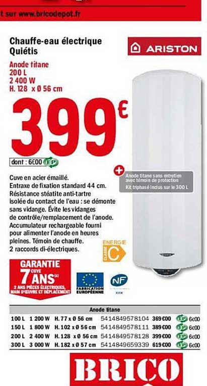 chauffe eau électrique quiétis ariston