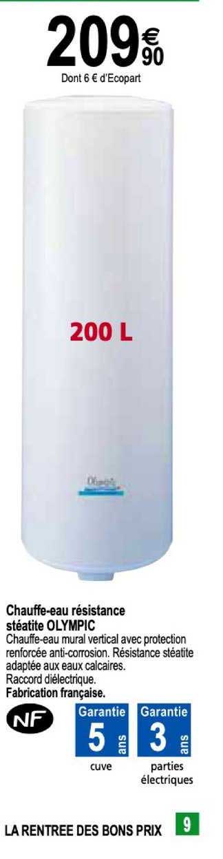 chauffe eau résistance stéatite c