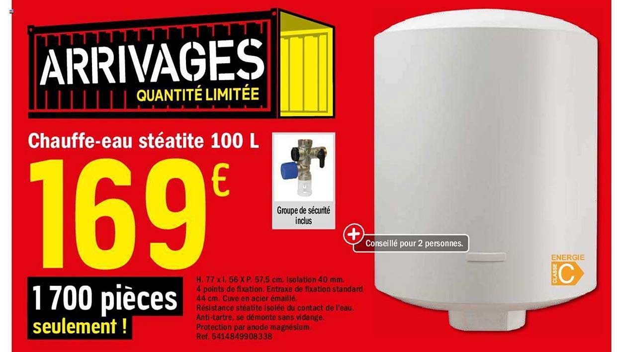 chauffe eau stéatite 100 l