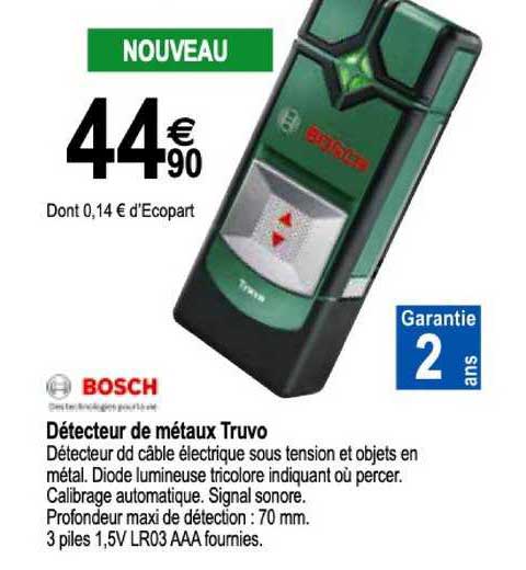 détecteur de métaux truvo bosch