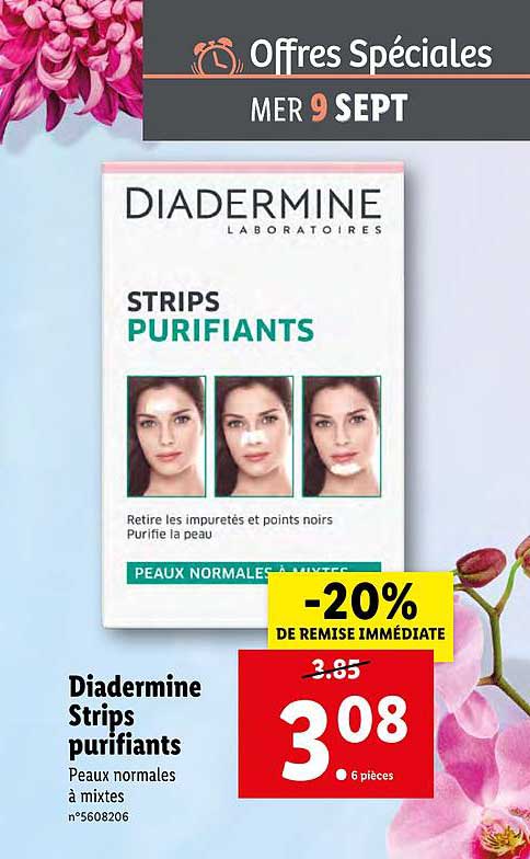 diadermine strips purifiants -20% remise immédiate