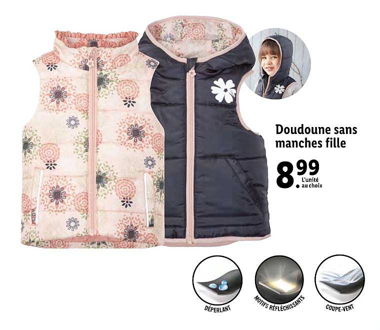 doudoune sans manches fille