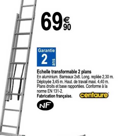 échelle transformable 2 plans centaure
