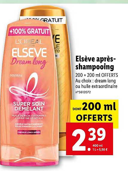 Elsève Après Shampooing