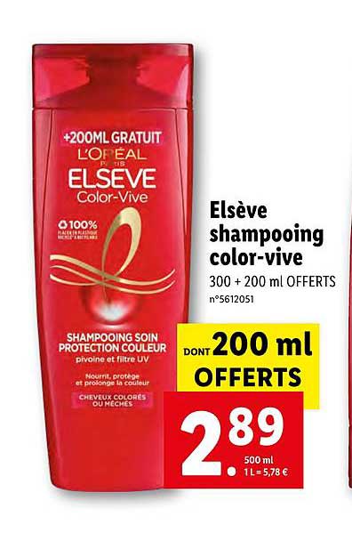 elsève shampooing color vive
