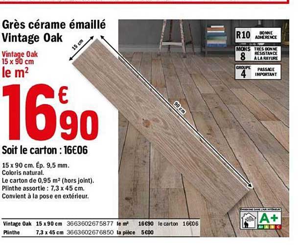 grès cérame émaillé vintage oak