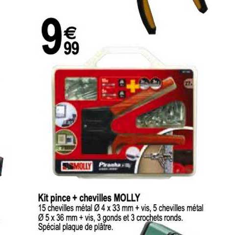 kit pince + chevilles molly