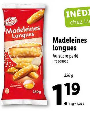 Madeleines Longues