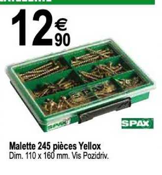 malette 245 pièces yellox spax