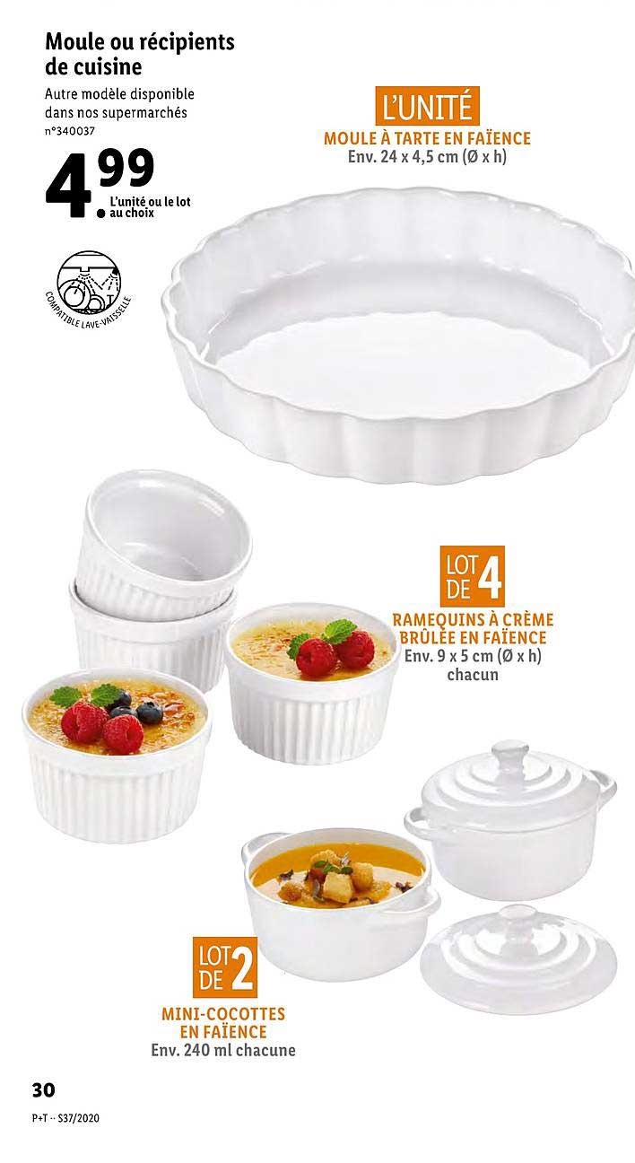 moule ou récipients de cuisine