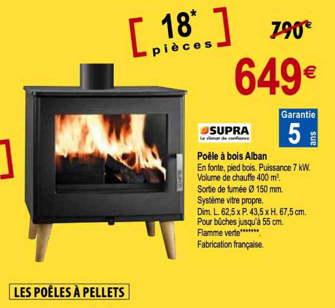 poêle à bois alban supra