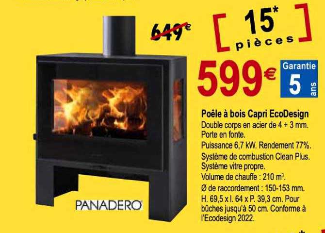Poêle à Bois Capri Ecodesign Panadero